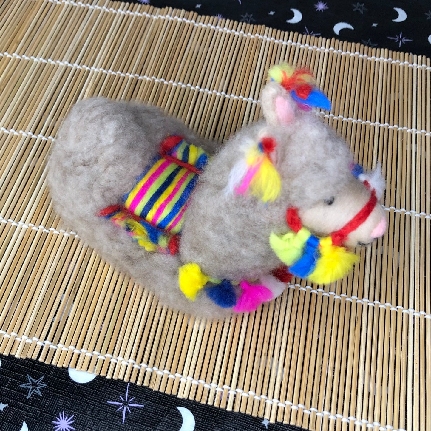 Tassel the Decorated Llama, Needle Felt