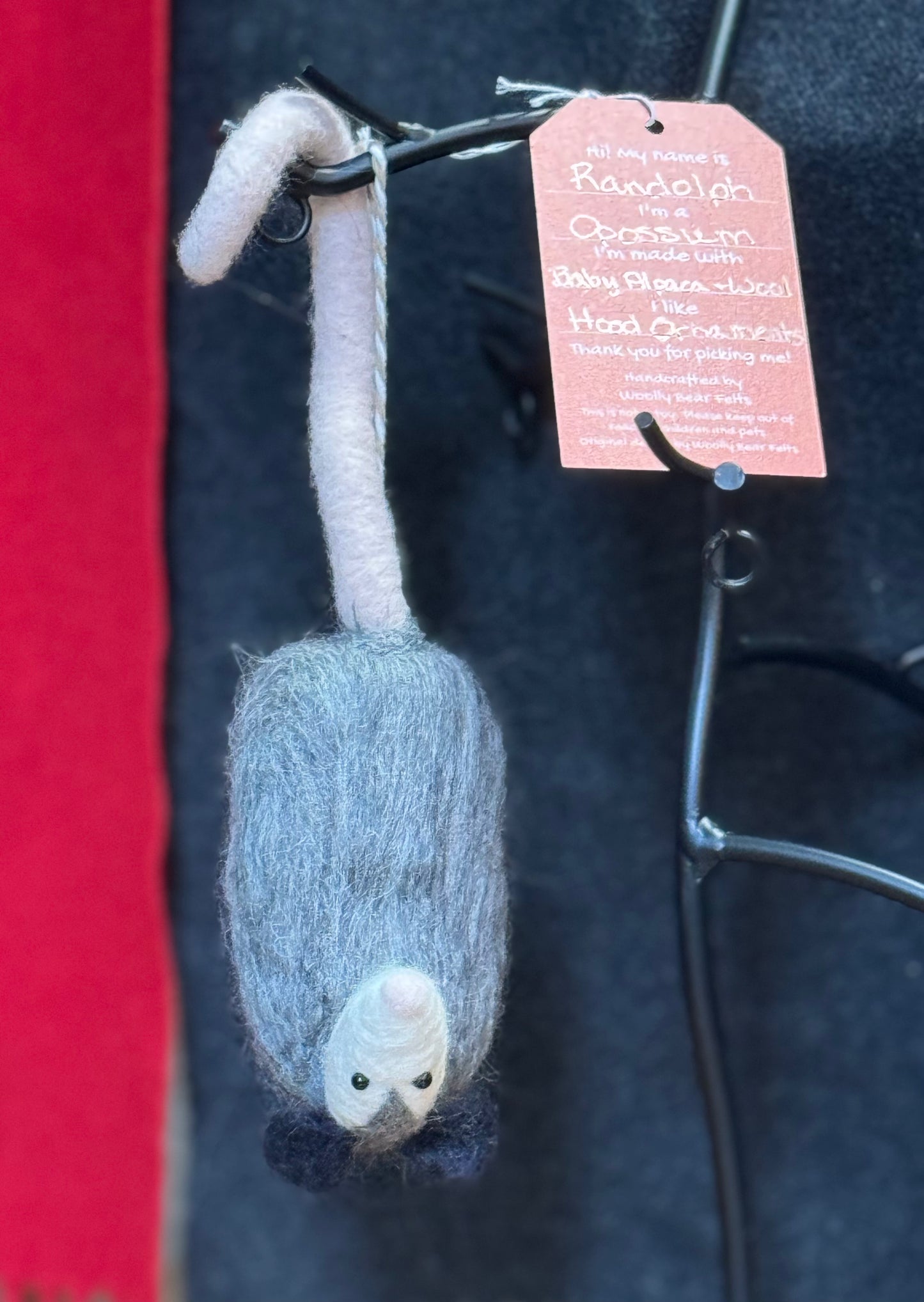 Randolph, the opossum ornament
