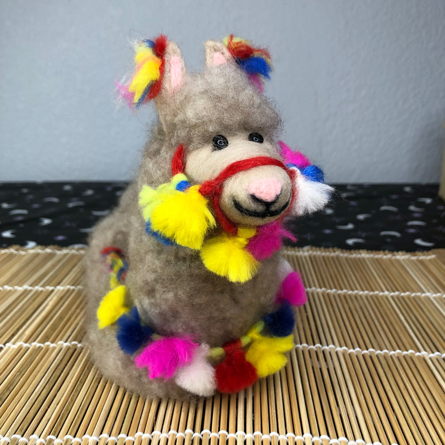 Tassel the Decorated Llama, Needle Felt